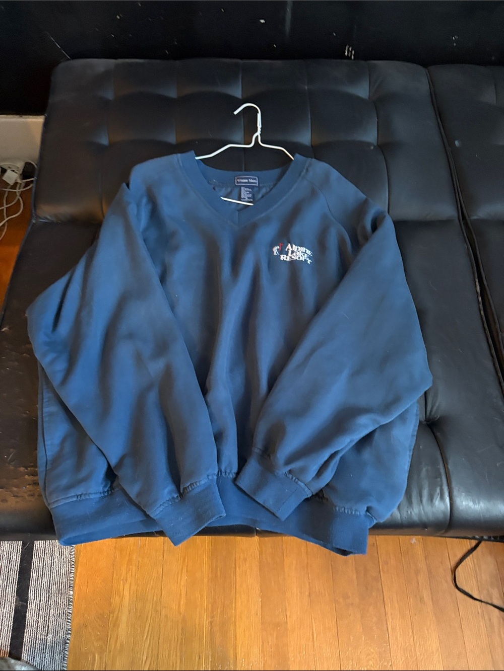 Navy V-Neck Sweater - Men